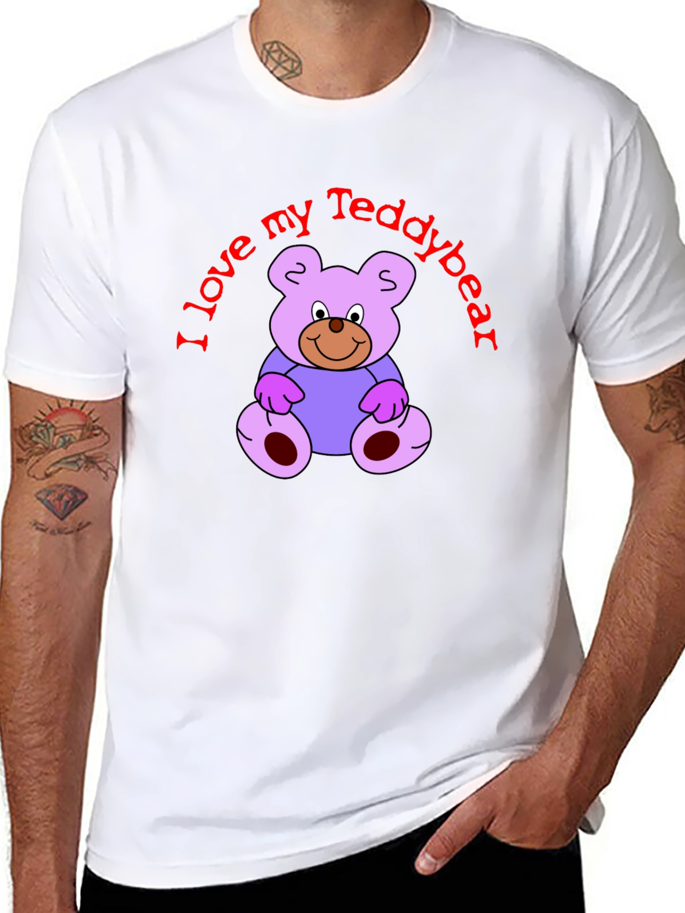 I Love My Teddybear Black T-Shirt