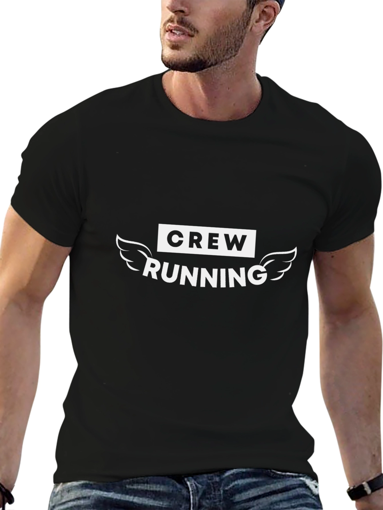 Crew Running Black T-Shirt