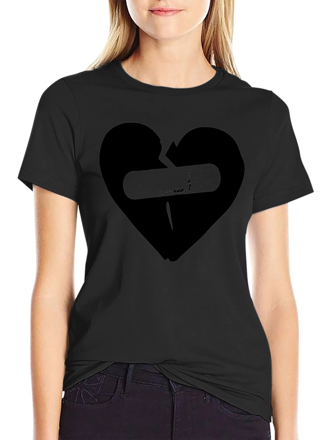 Broken Heart Healed with Bandage T-Shirt
