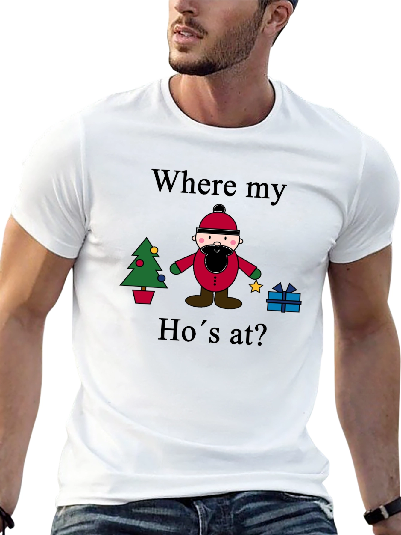 Where My Hos At? Christmas T-Shirt