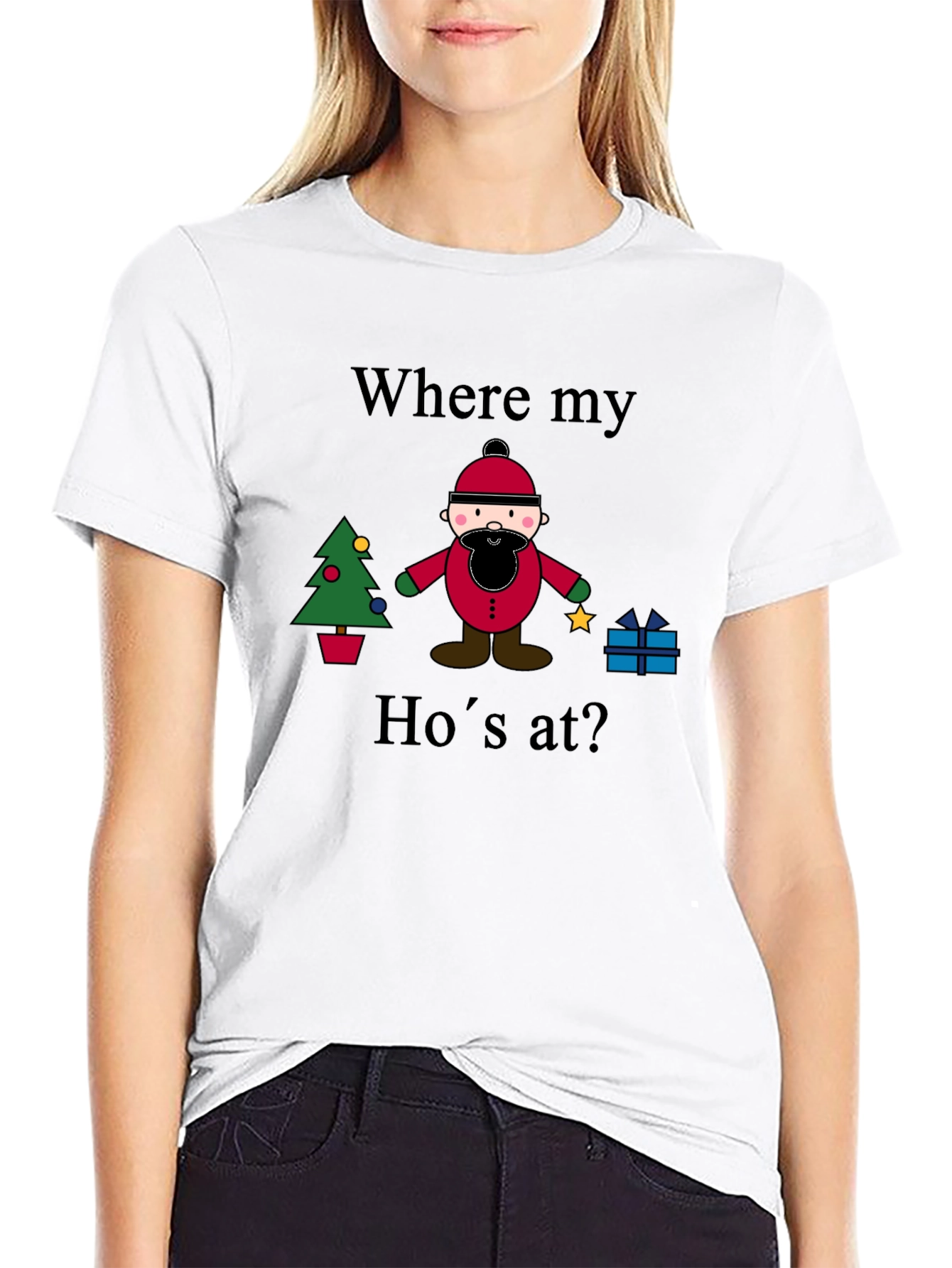 Where My Hos At? Christmas T-Shirt