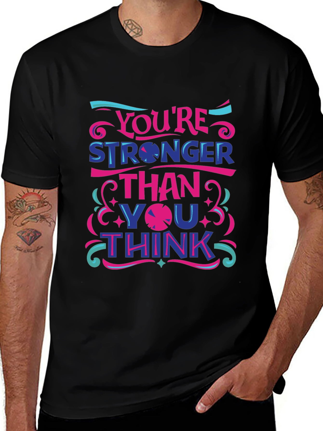 Inspirational Graphic Tee: Youre Stronger Than You Think