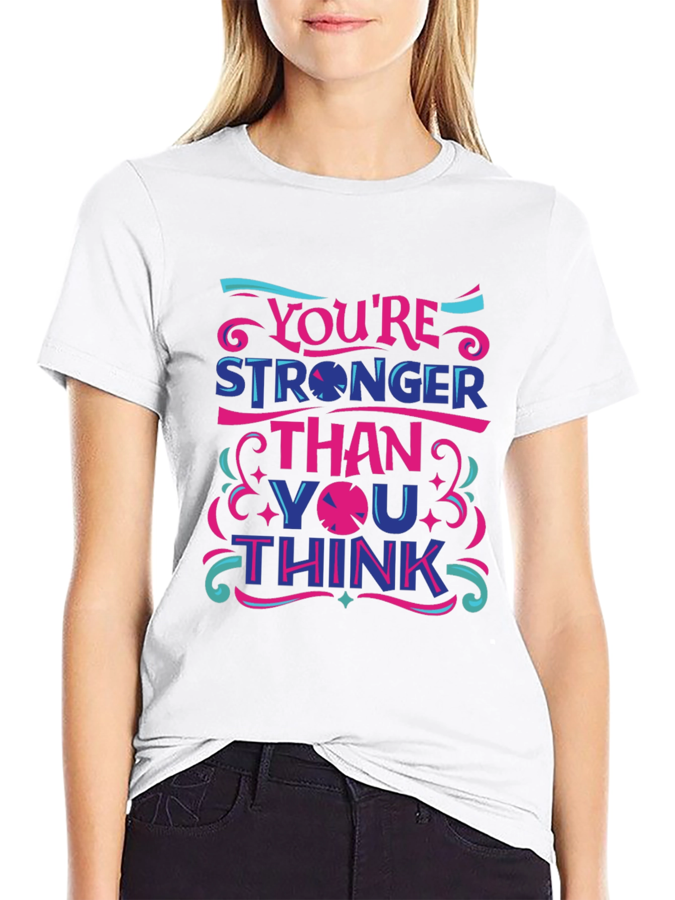 Inspirational Graphic Tee: Youre Stronger Than You Think