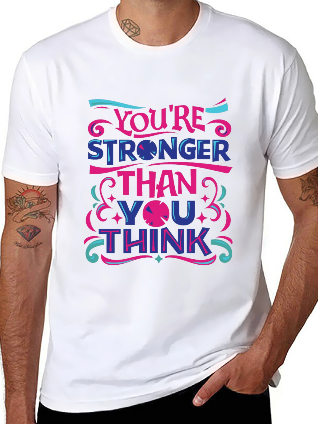 Inspirational Graphic Tee: Youre Stronger Than You Think
