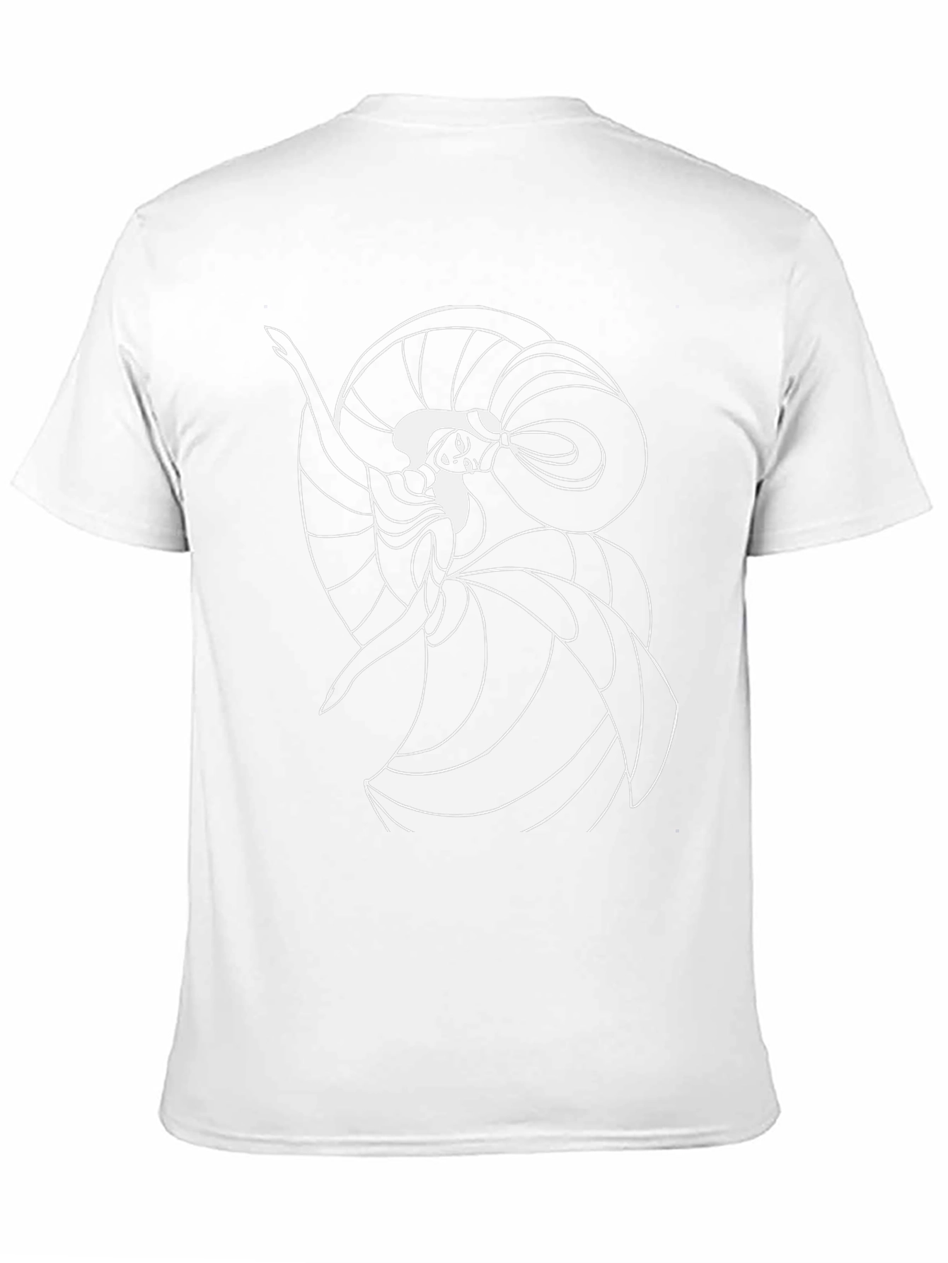 Elegant Black T-Shirt with Abstract Dancer Design