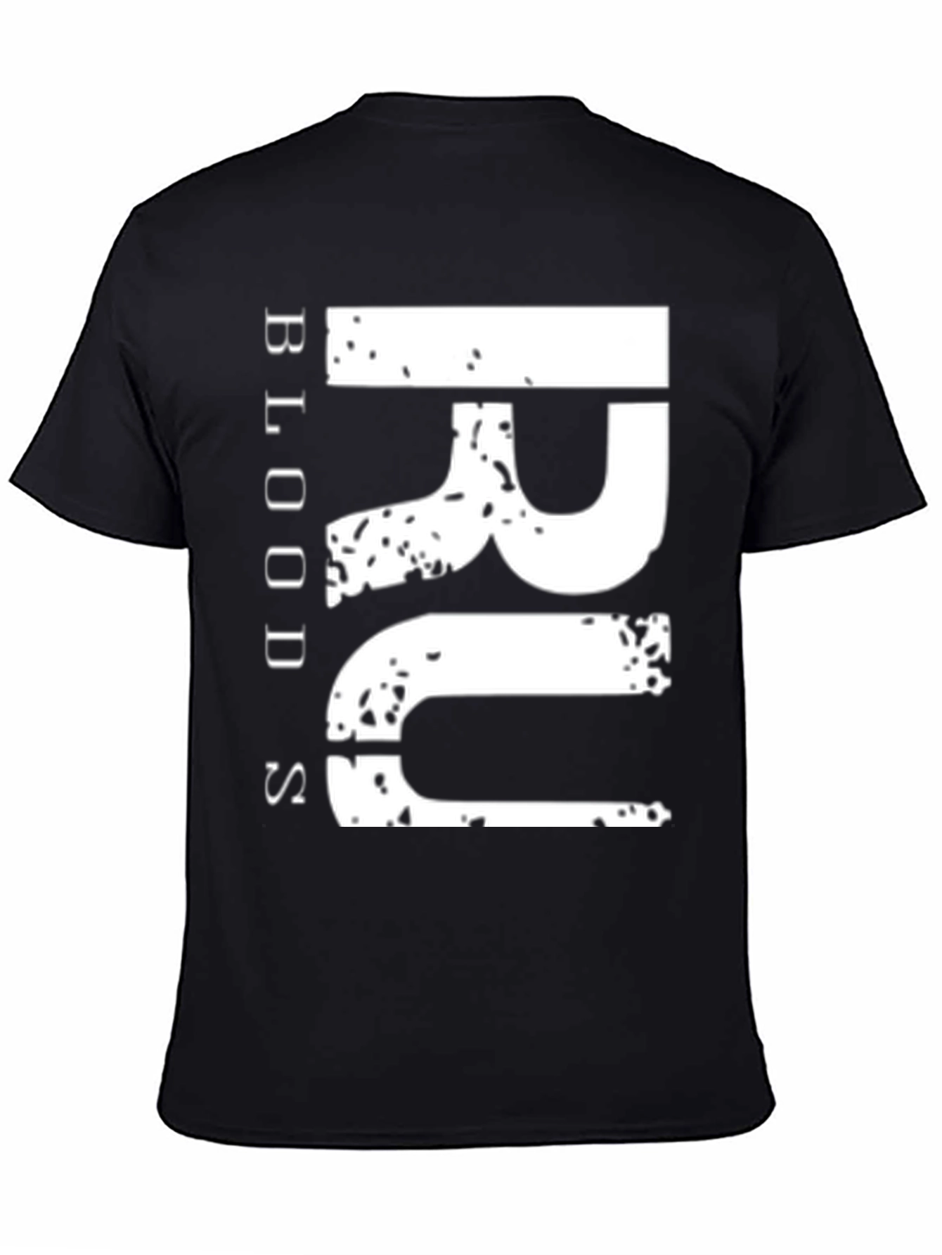 Grunge Bloods Graphic Tee - Black Cotton Casual Fit