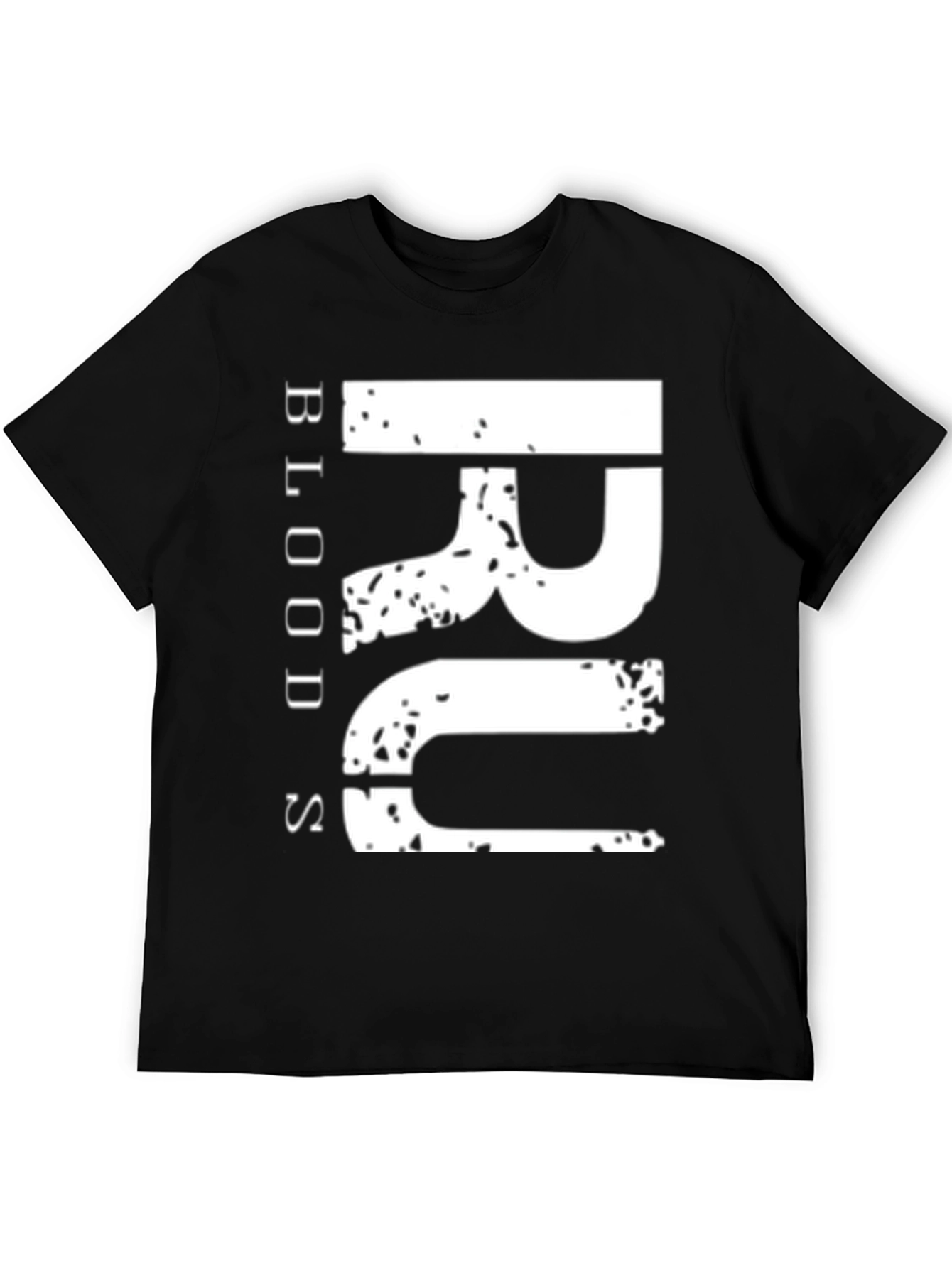 Grunge Bloods Graphic Tee - Black Cotton Casual Fit