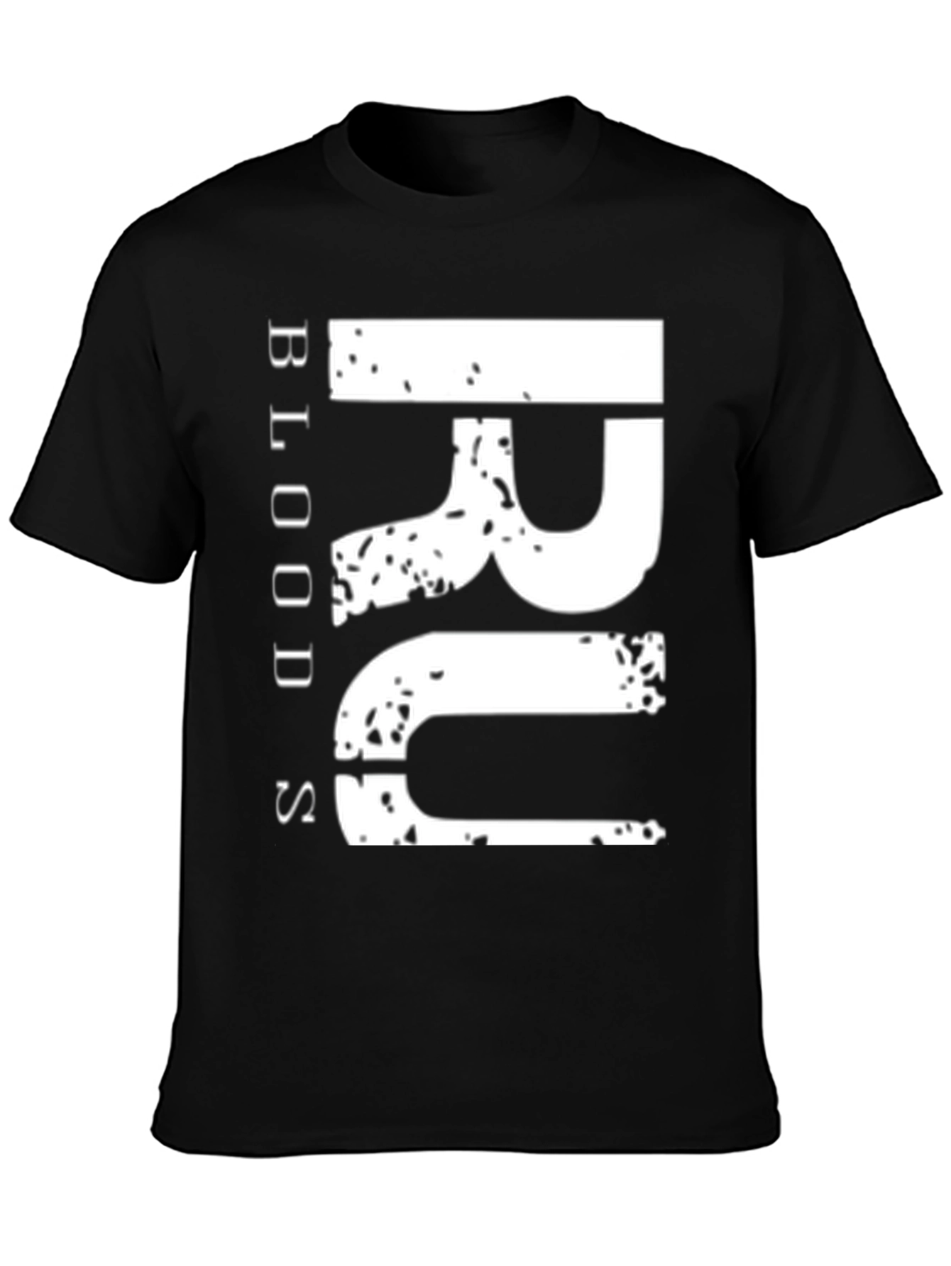 Grunge Bloods Graphic Tee - Black Cotton Casual Fit