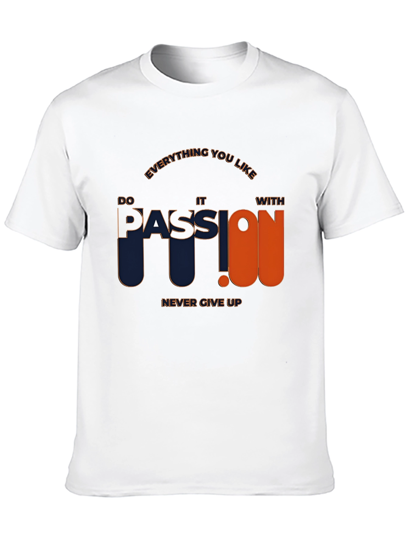 Motivational Passion Graphic Tee - Black