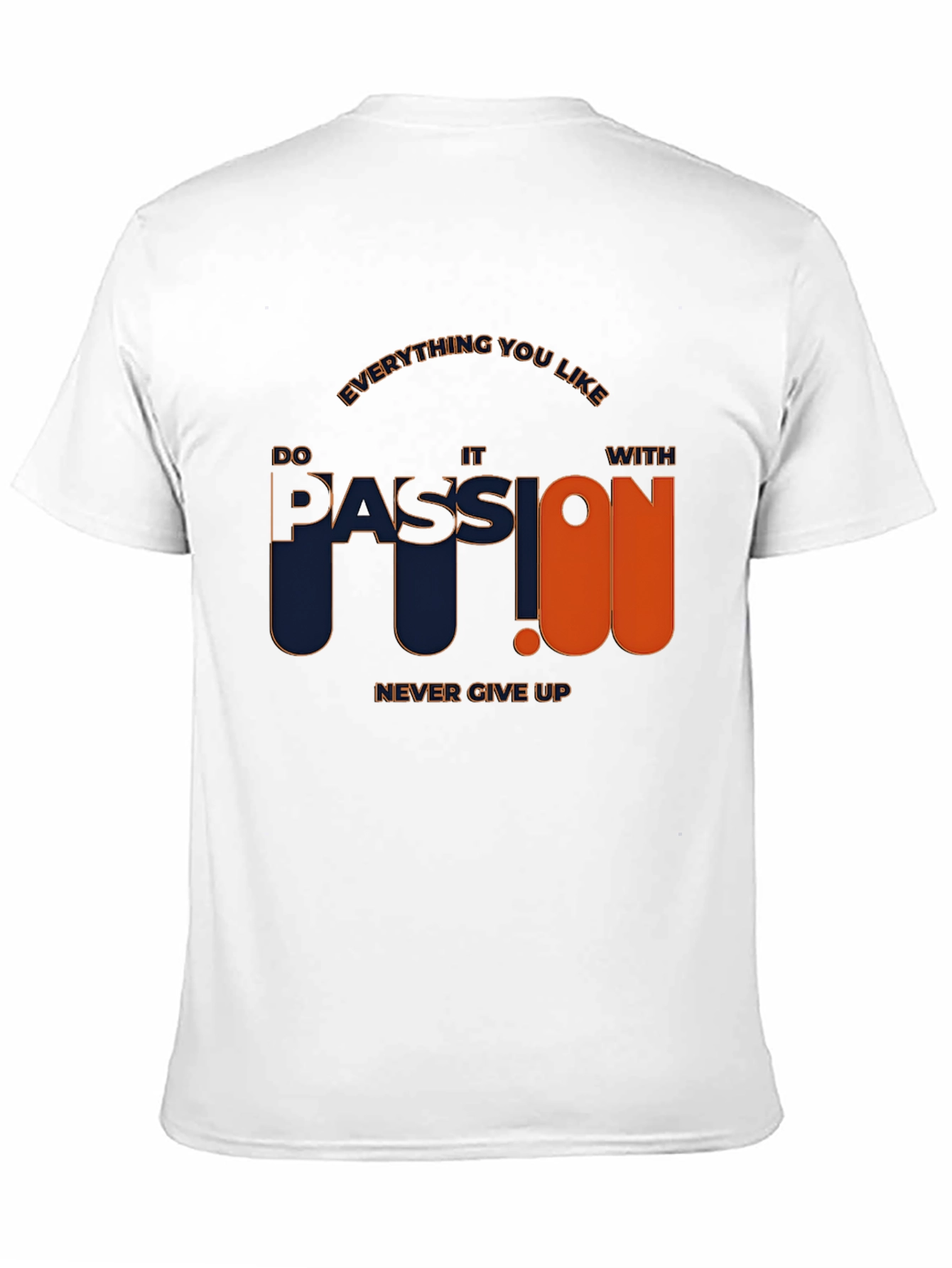 Motivational Passion Graphic Tee - Black