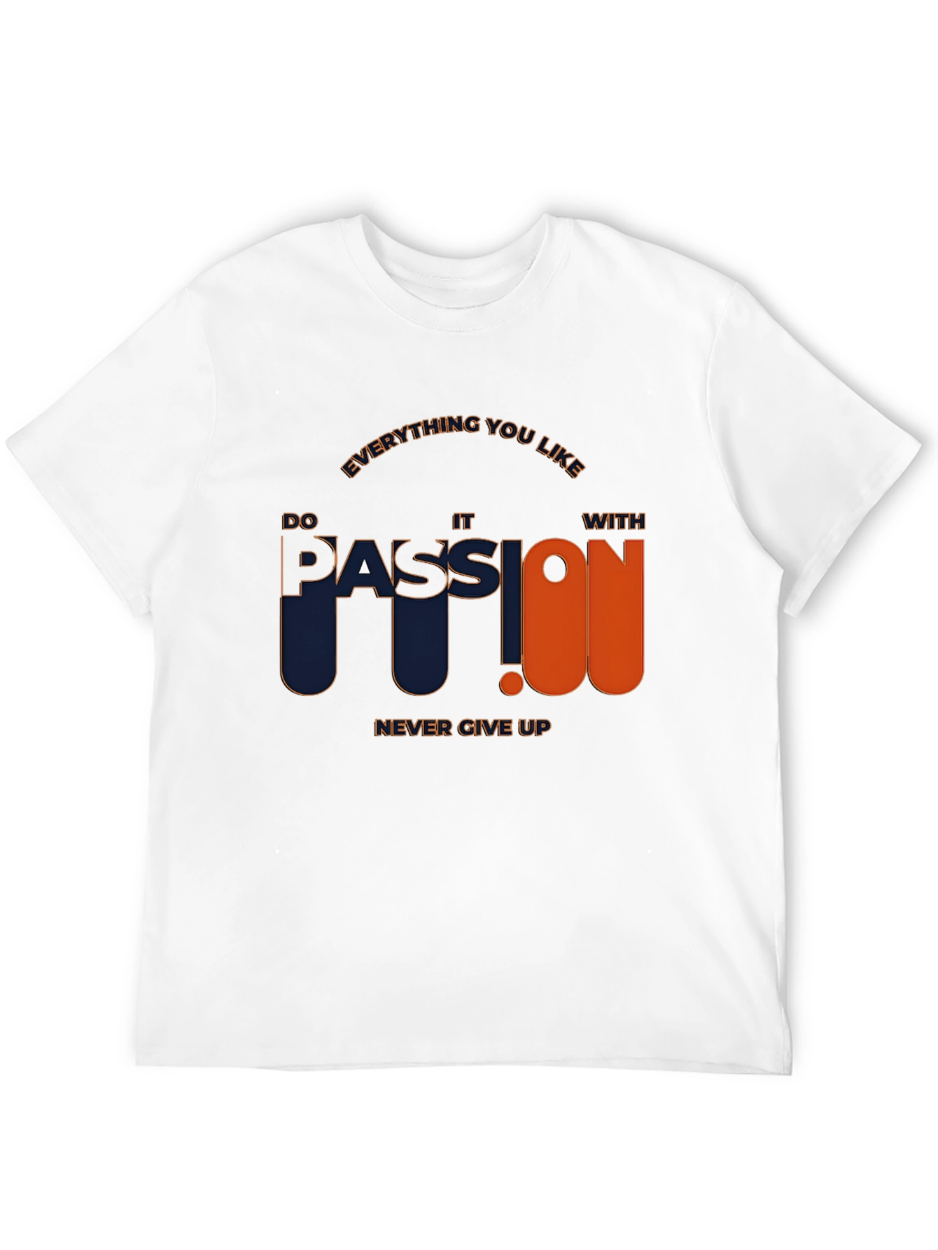 Motivational Passion Graphic Tee - Black