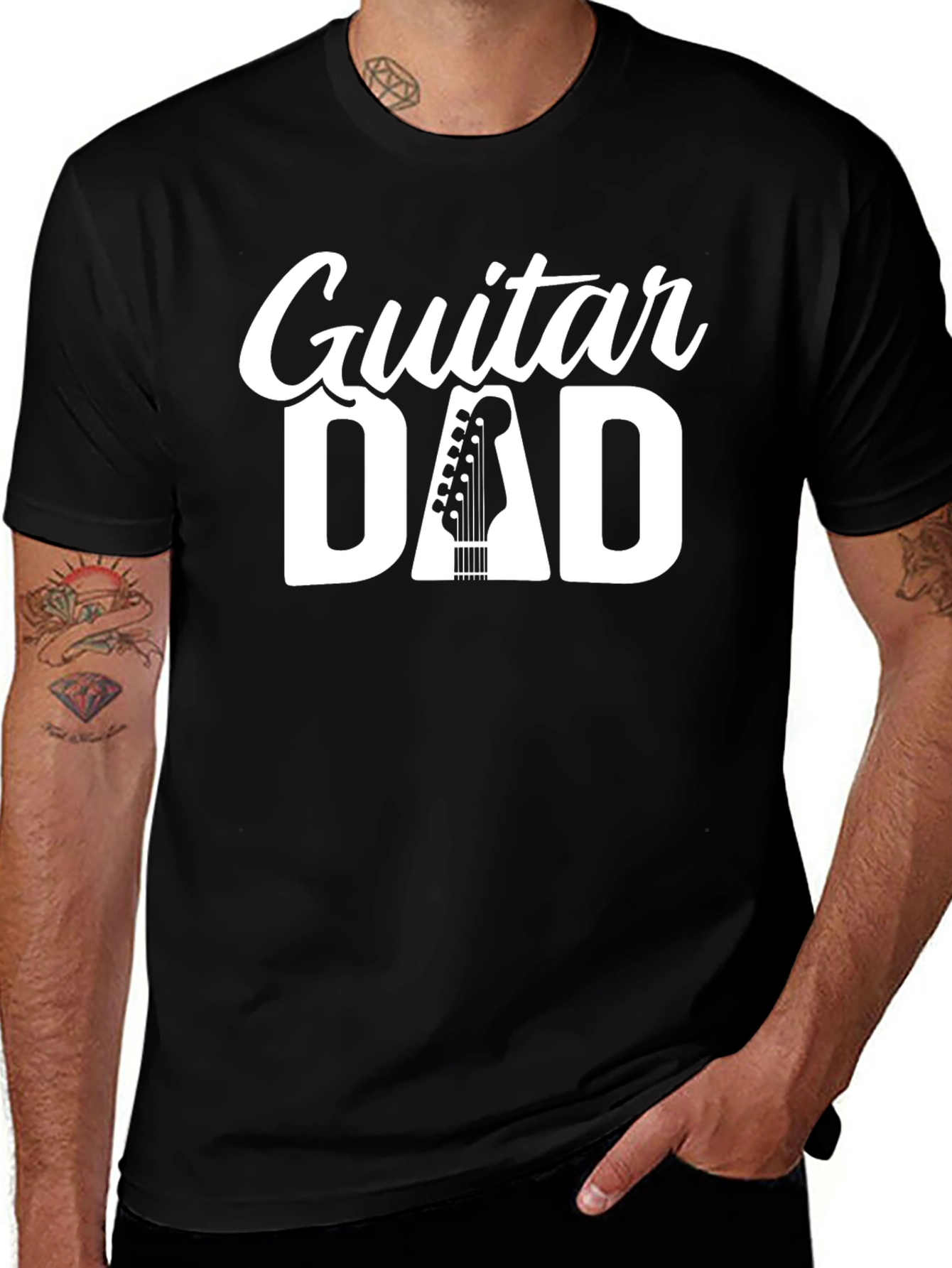 Guitar Dad Graphic T-Shirt - Musician Fathers Day Gift