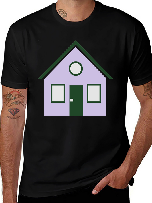 House Graphic Tee - Unique Design Black