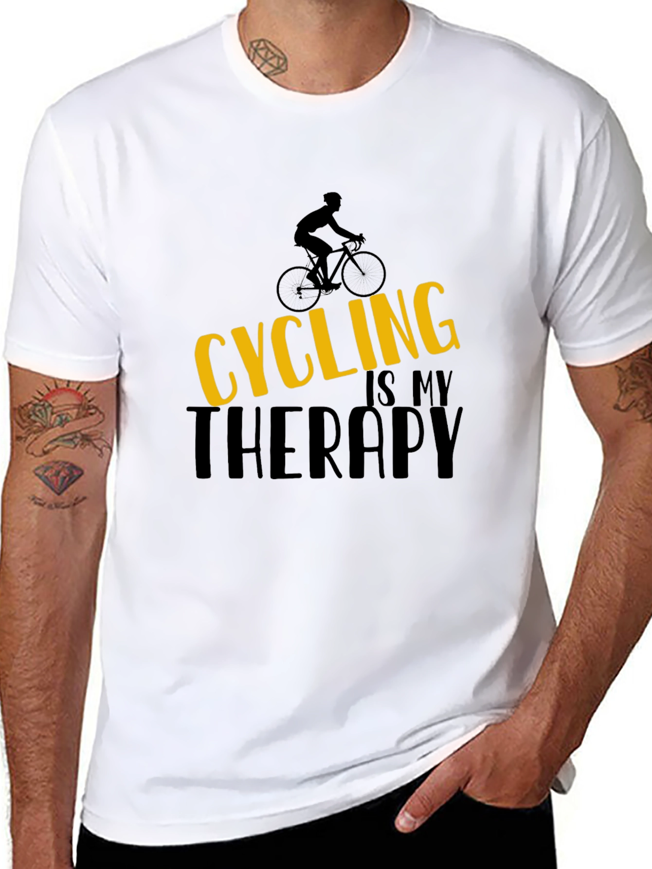 Cycling is My Therapy Graphic Tee
