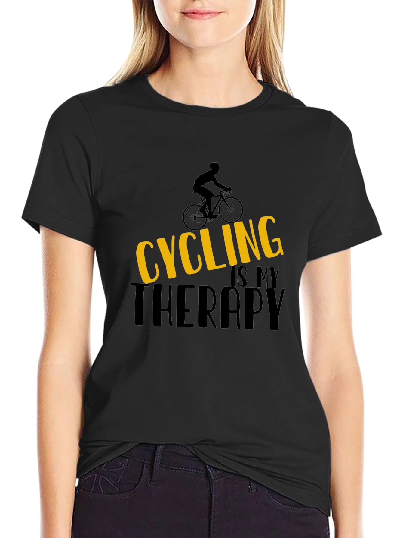 Cycling is My Therapy Graphic Tee