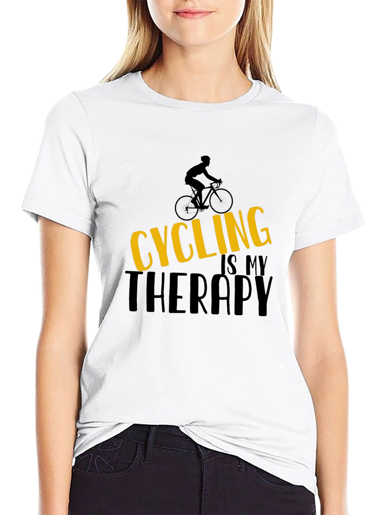 Cycling is My Therapy Graphic Tee
