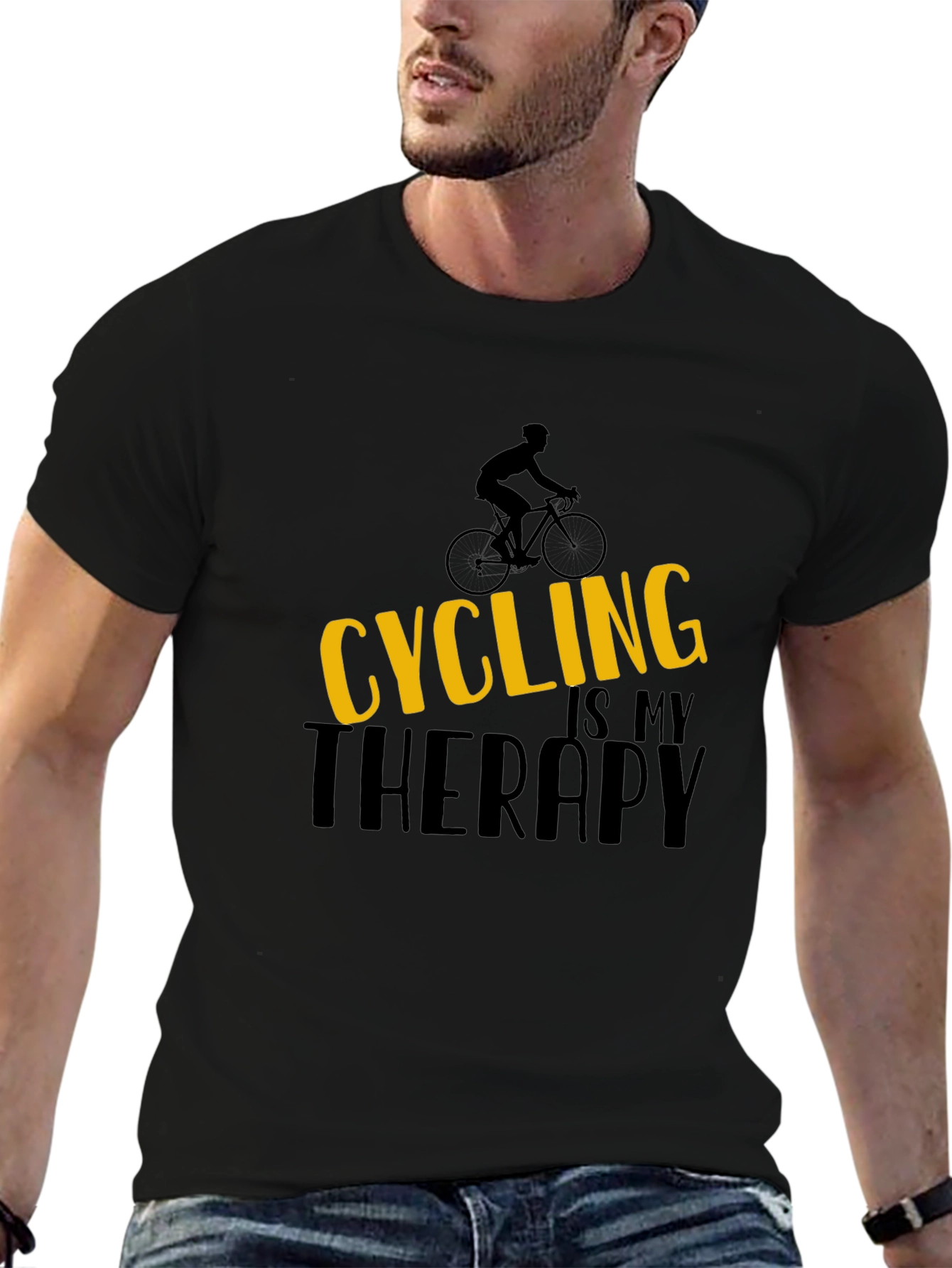 Cycling is My Therapy Graphic Tee