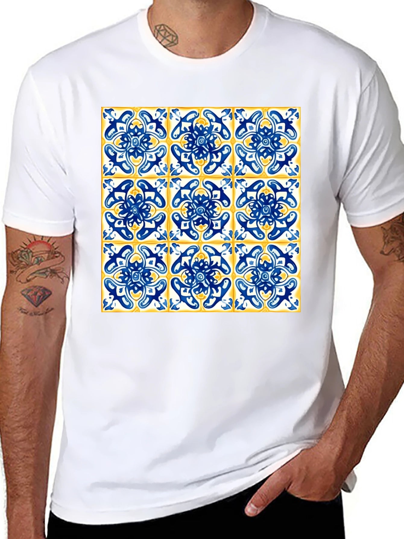 Azulejo Tile Print T-Shirt