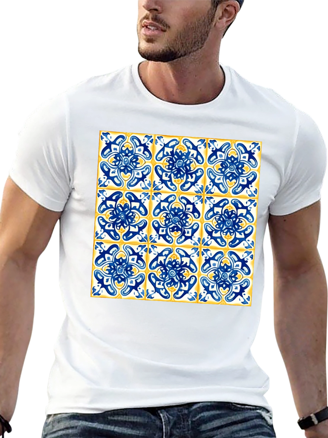 Azulejo Tile Print T-Shirt