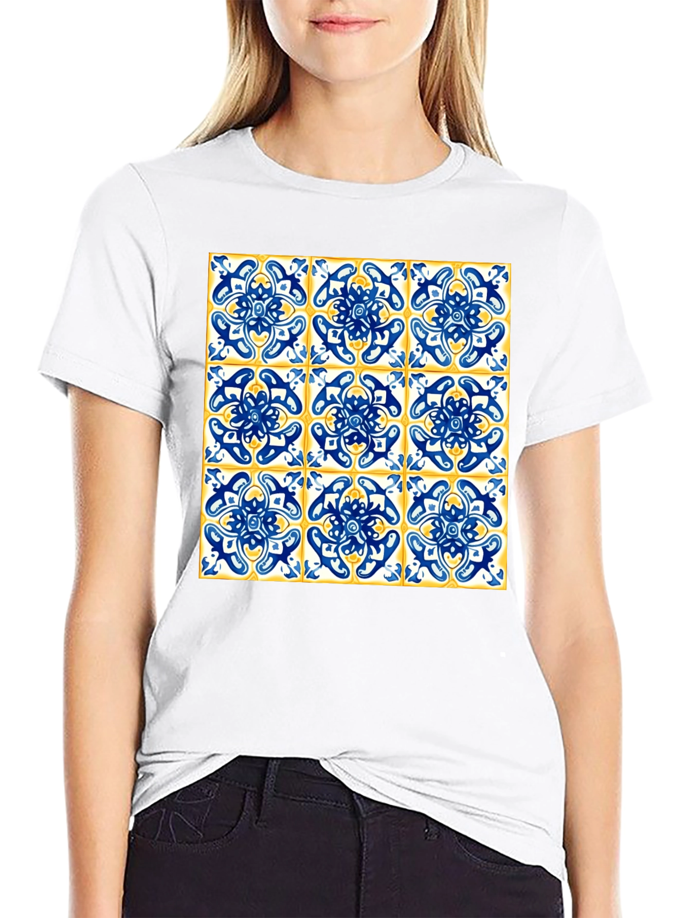 Azulejo Tile Print T-Shirt