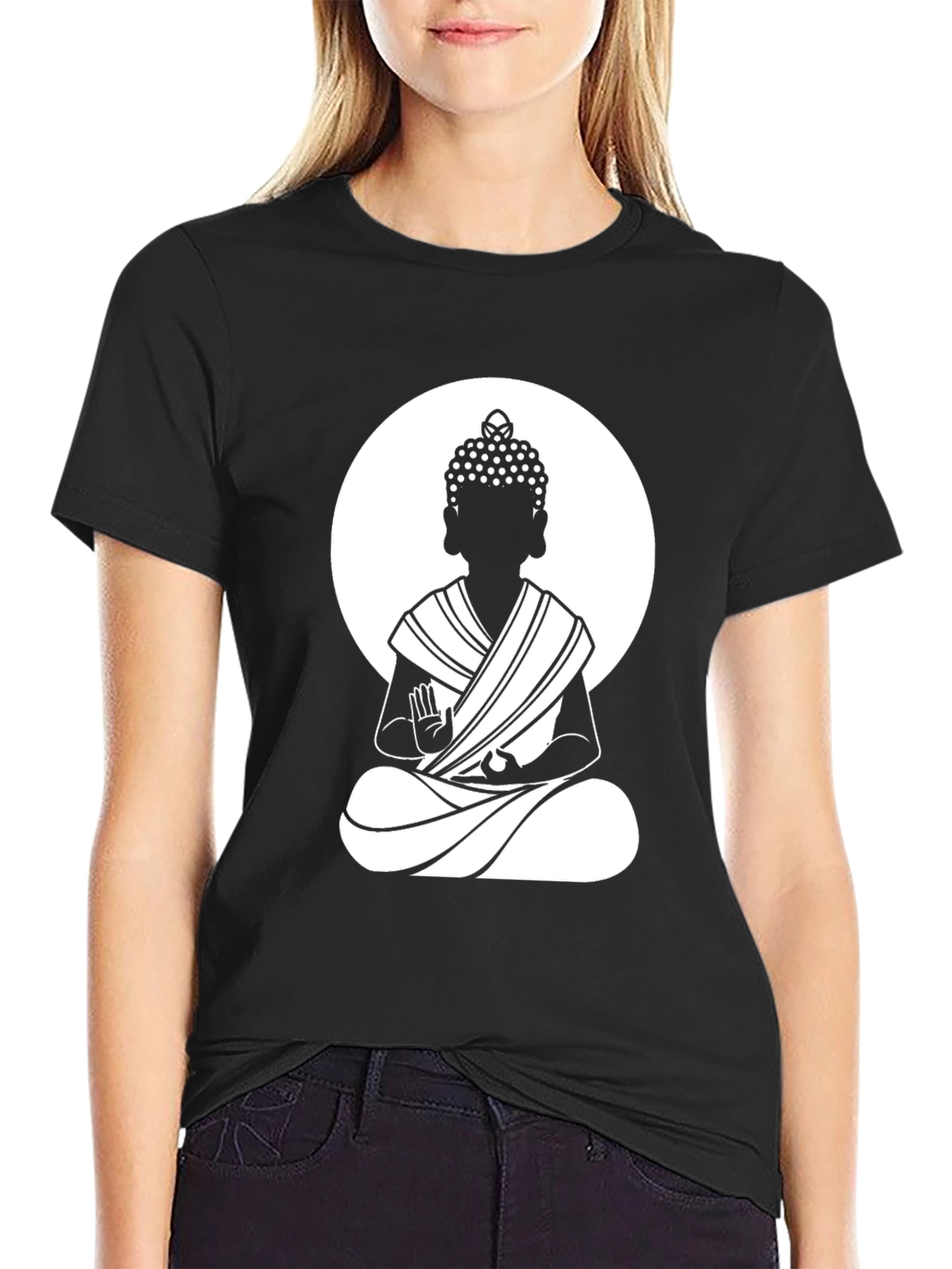 Buddha Graphic T-Shirt - Black