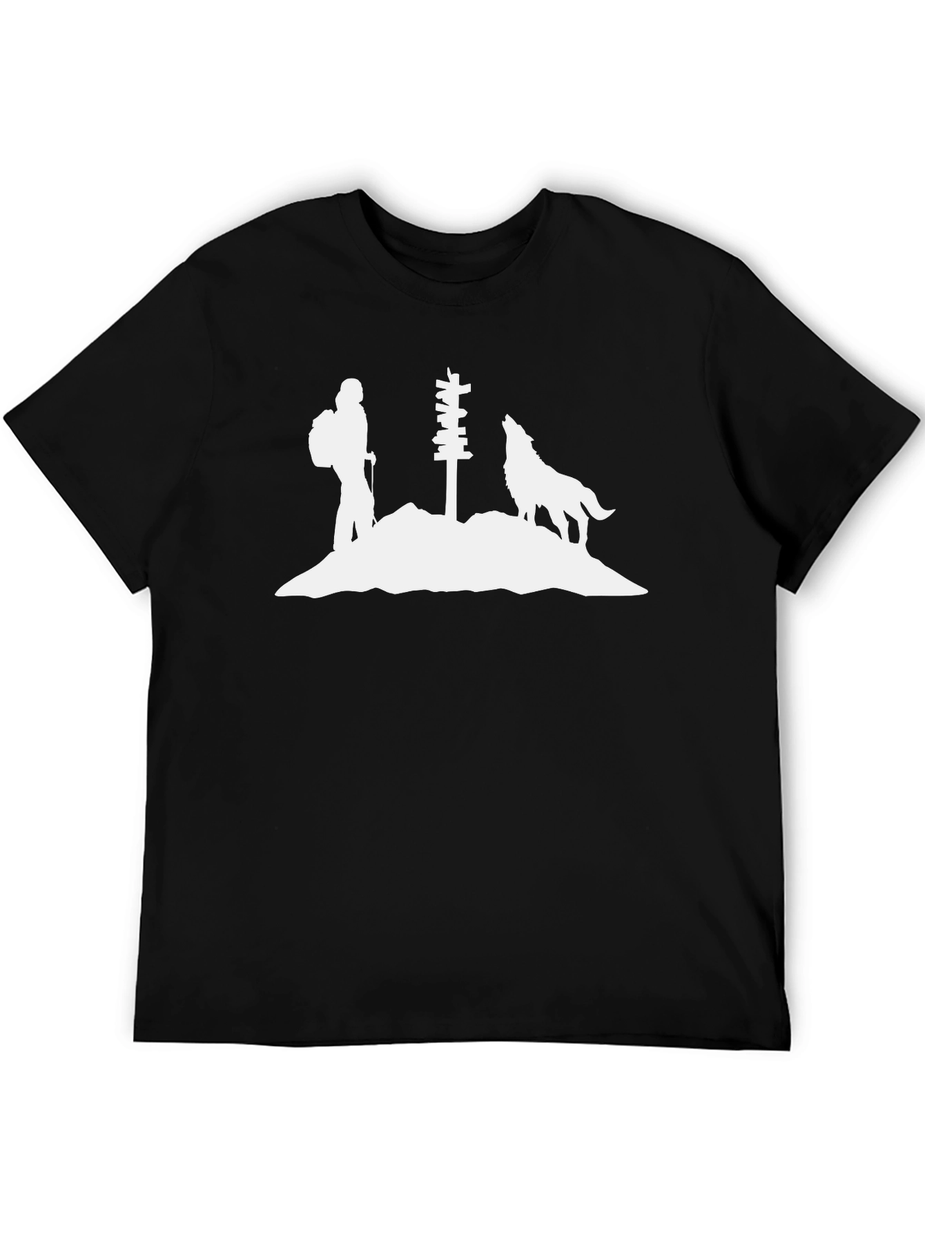 Hiking Wolf Graphic Tee - Adventure Awaits!
