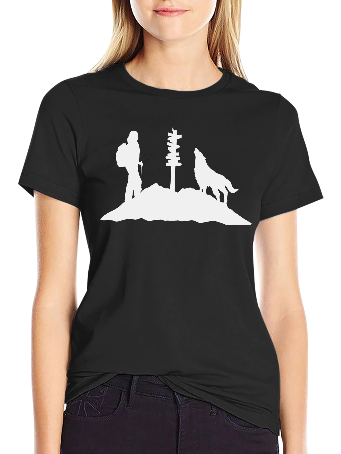 Hiking Wolf Graphic Tee - Adventure Awaits!