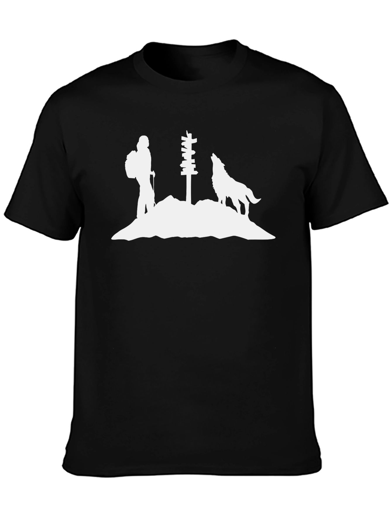 Hiking Wolf Graphic Tee - Adventure Awaits!