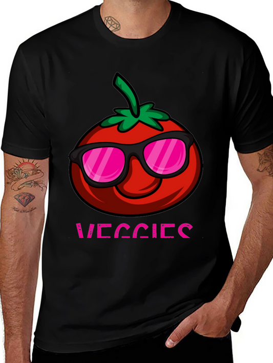 Funny Veggies Tomato Graphic T-Shirt