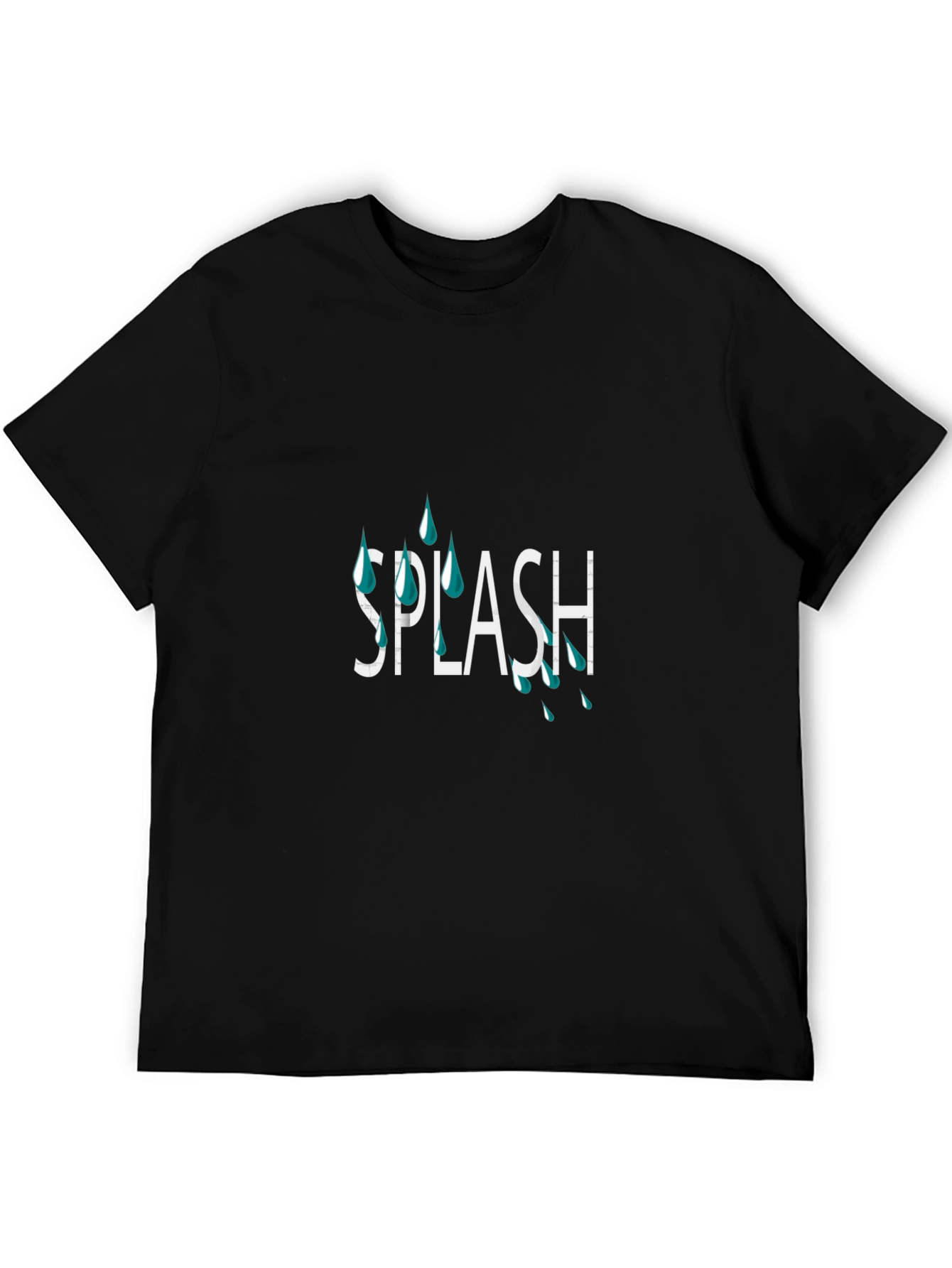 Splash Graphic Tee - Cool & Casual Black T-Shirt