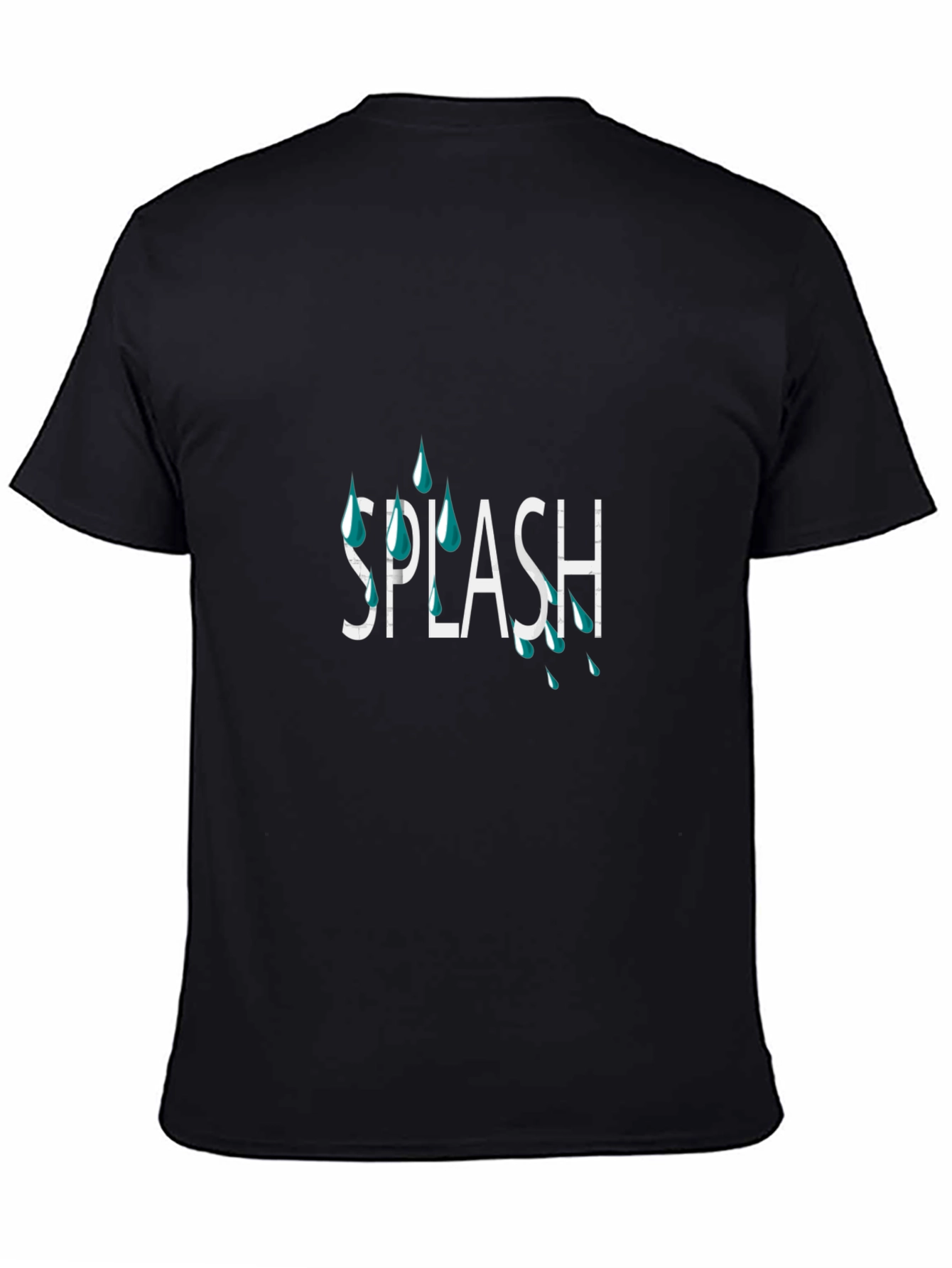 Splash Graphic Tee - Cool & Casual Black T-Shirt