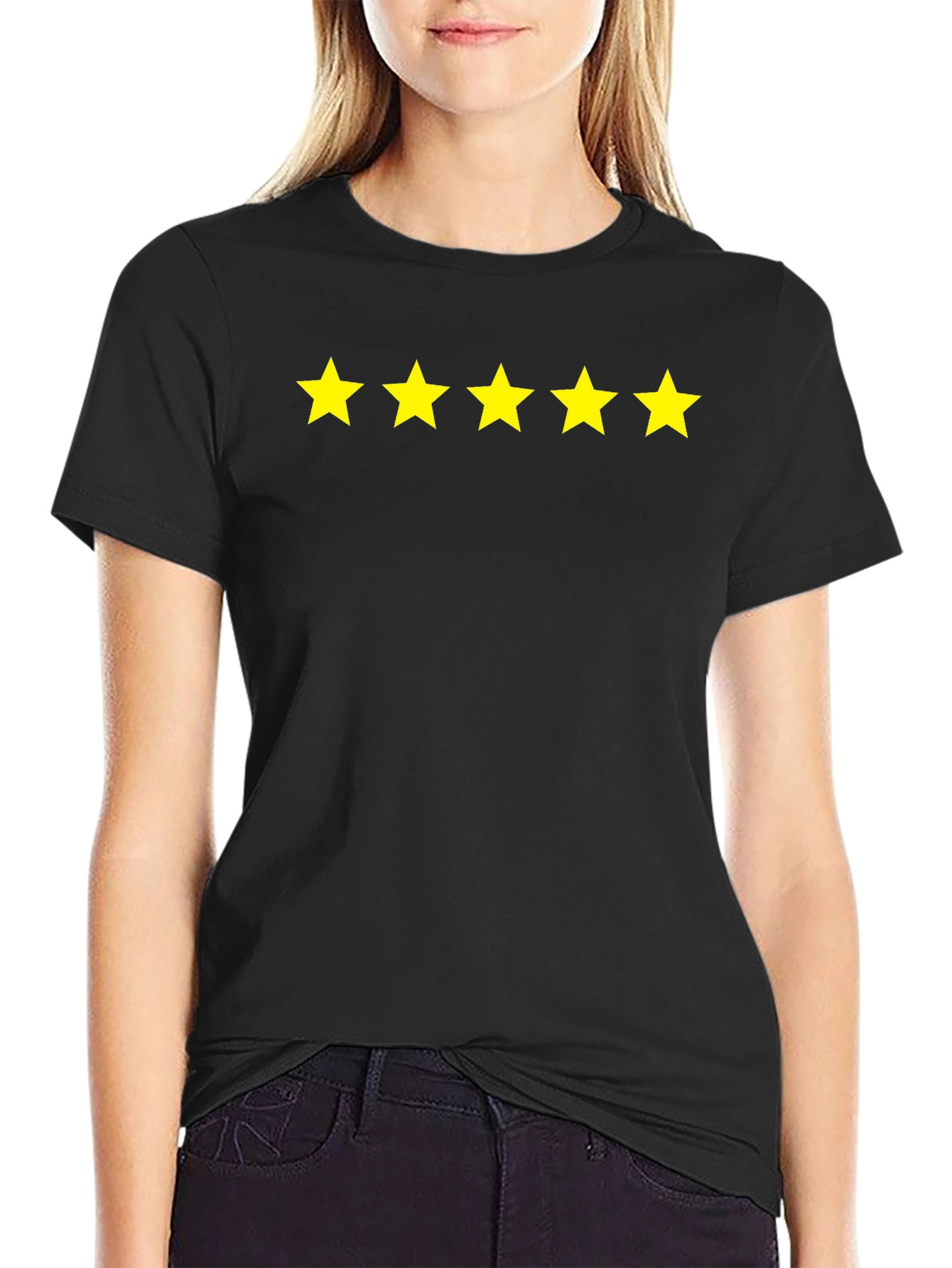 5-Star Rated Black Cotton T-Shirt
