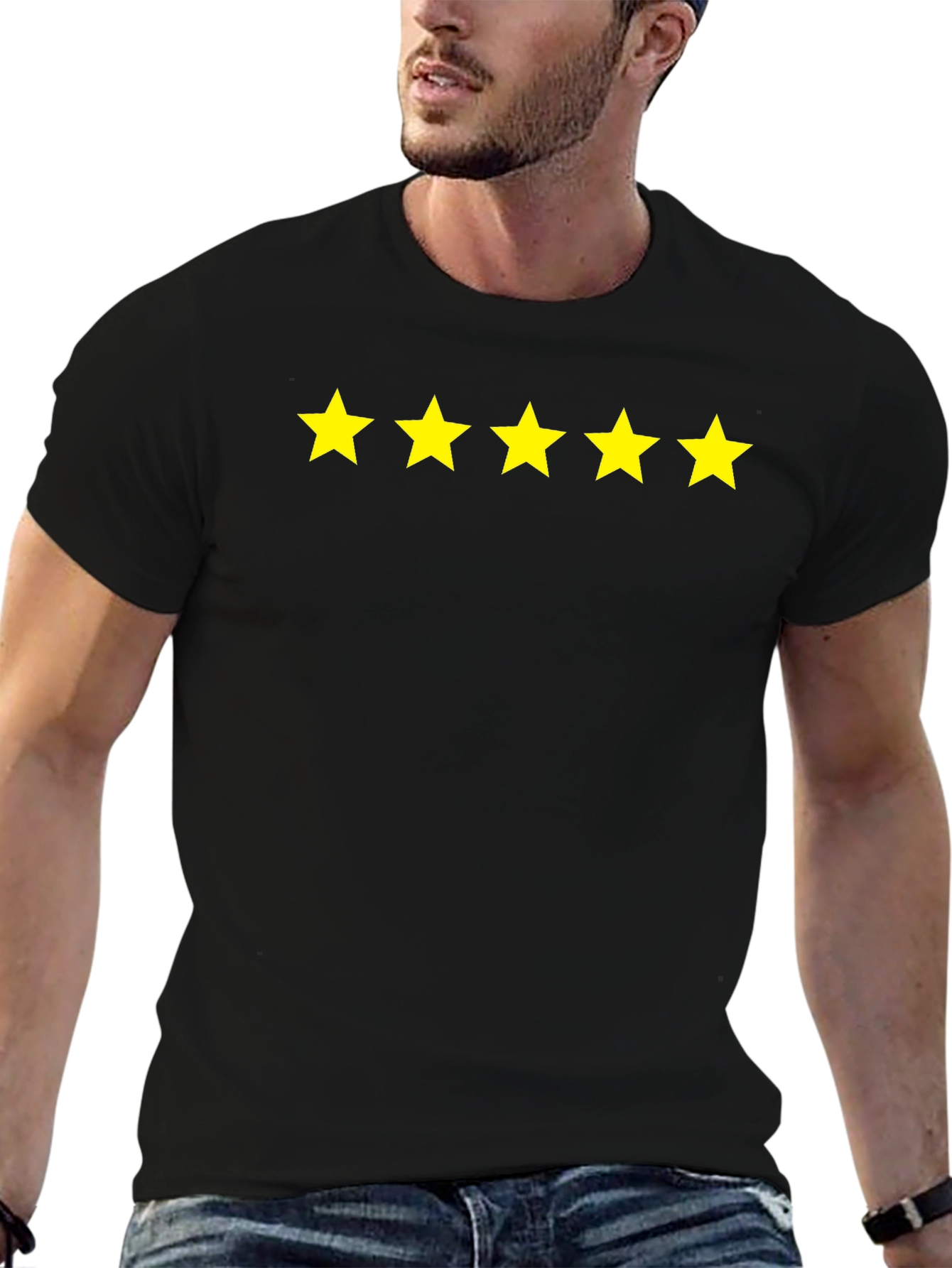 5-Star Rated Black Cotton T-Shirt