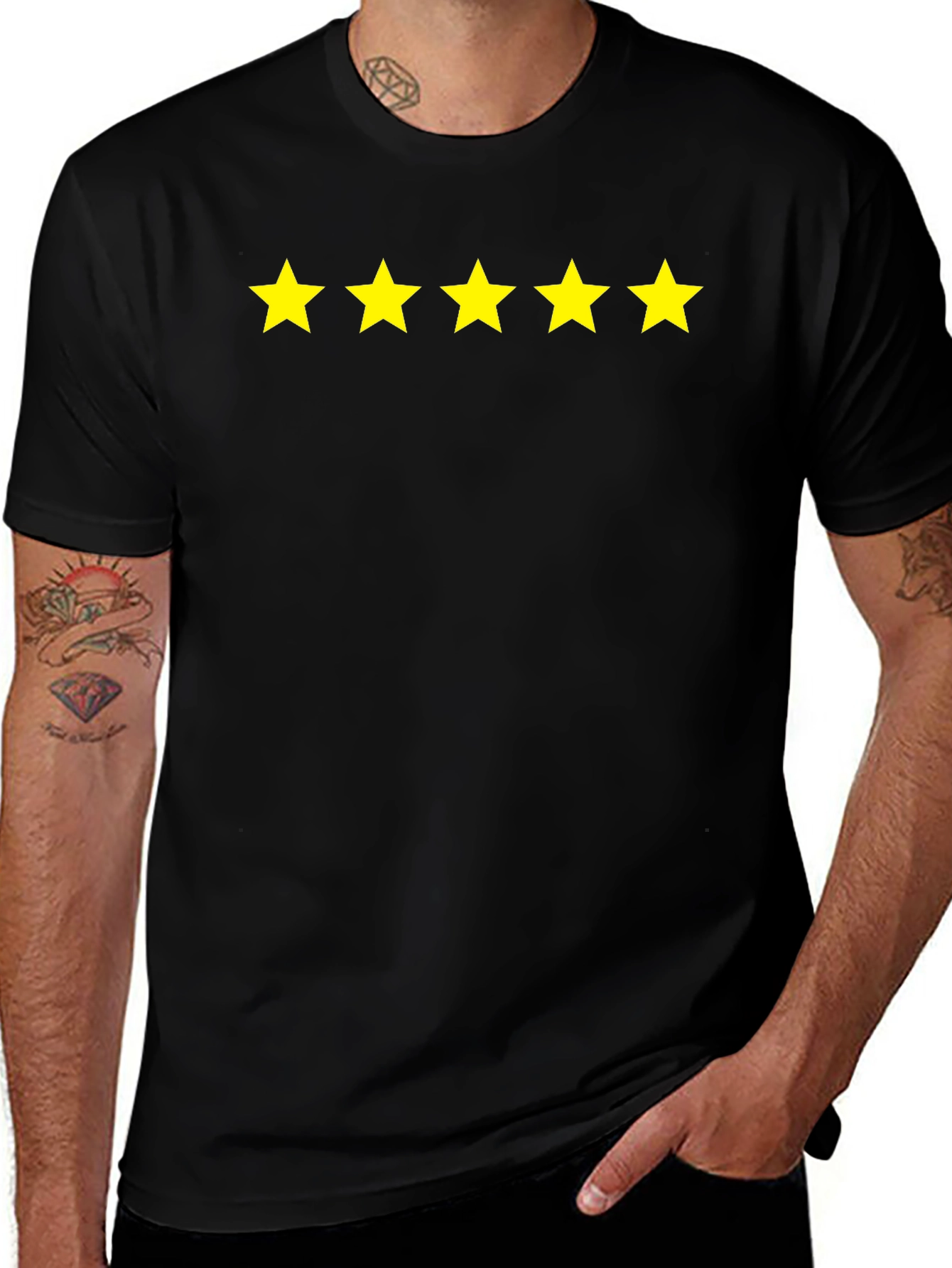5-Star Rated Black Cotton T-Shirt