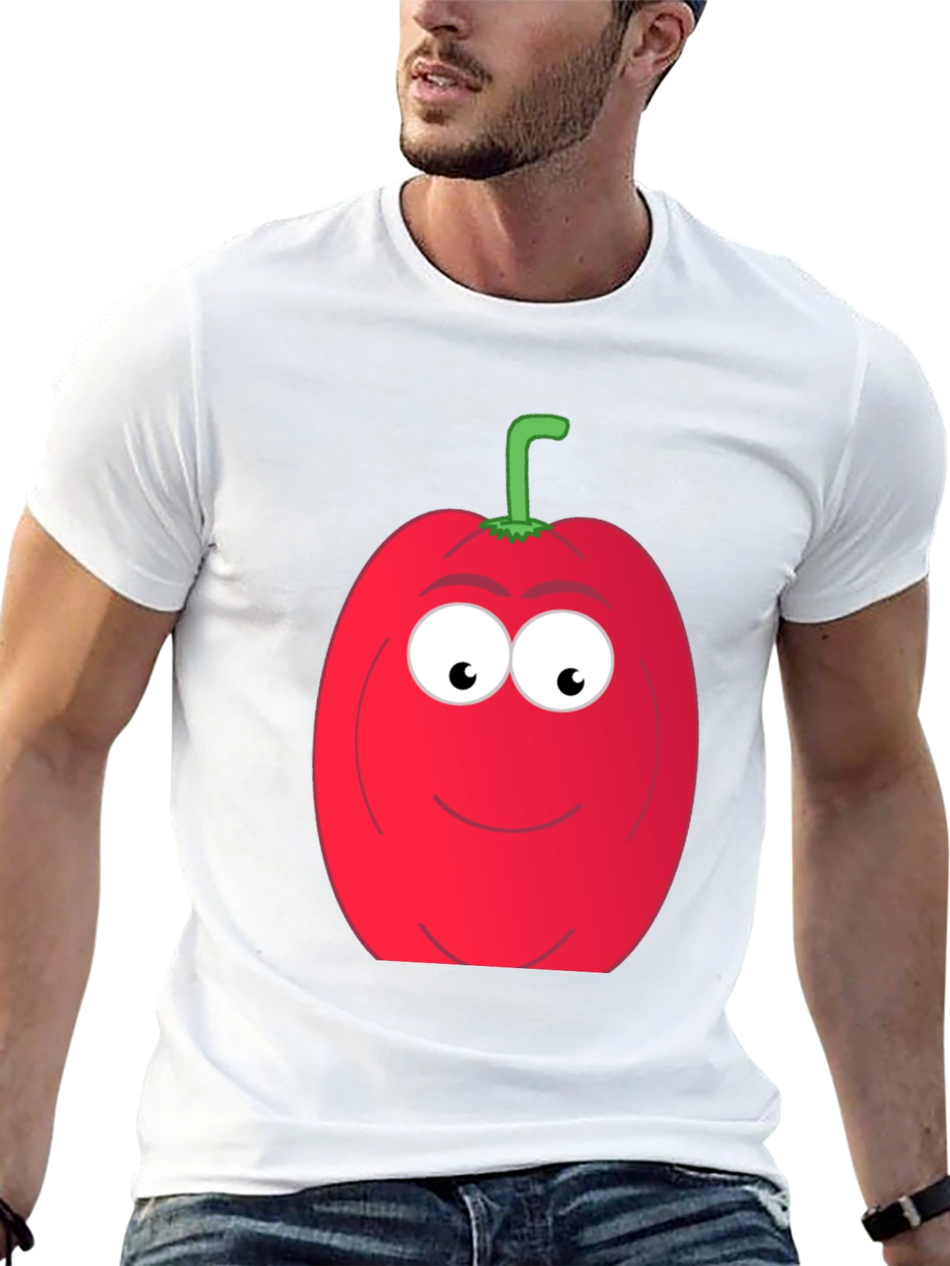 Funny Red Pepper Cartoon T-Shirt