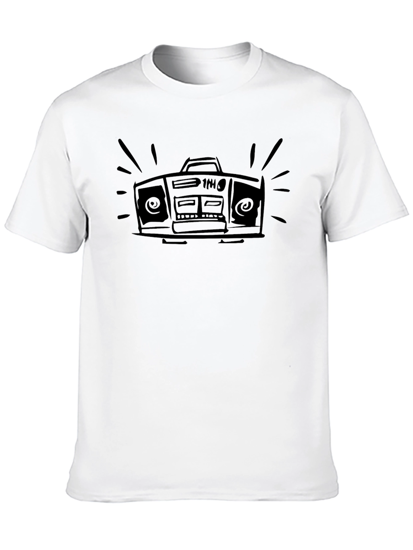 Boombox Graphic T-Shirt - Retro Style