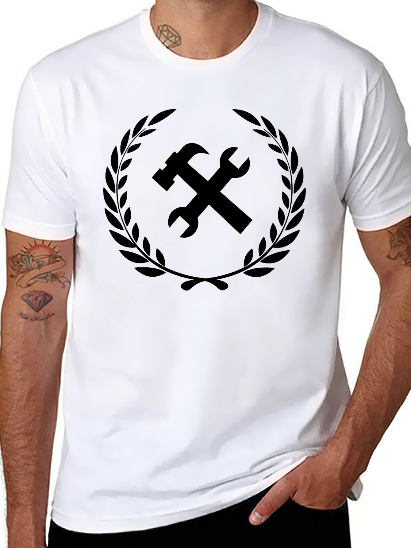 Hammer & Wrench Emblem Tee - Black
