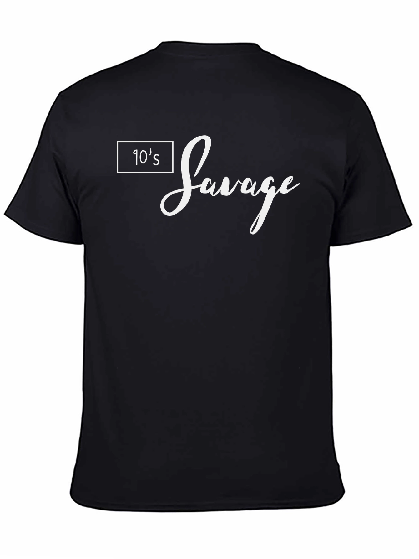 90s Savage Graphic Tee - Black Cotton T-Shirt