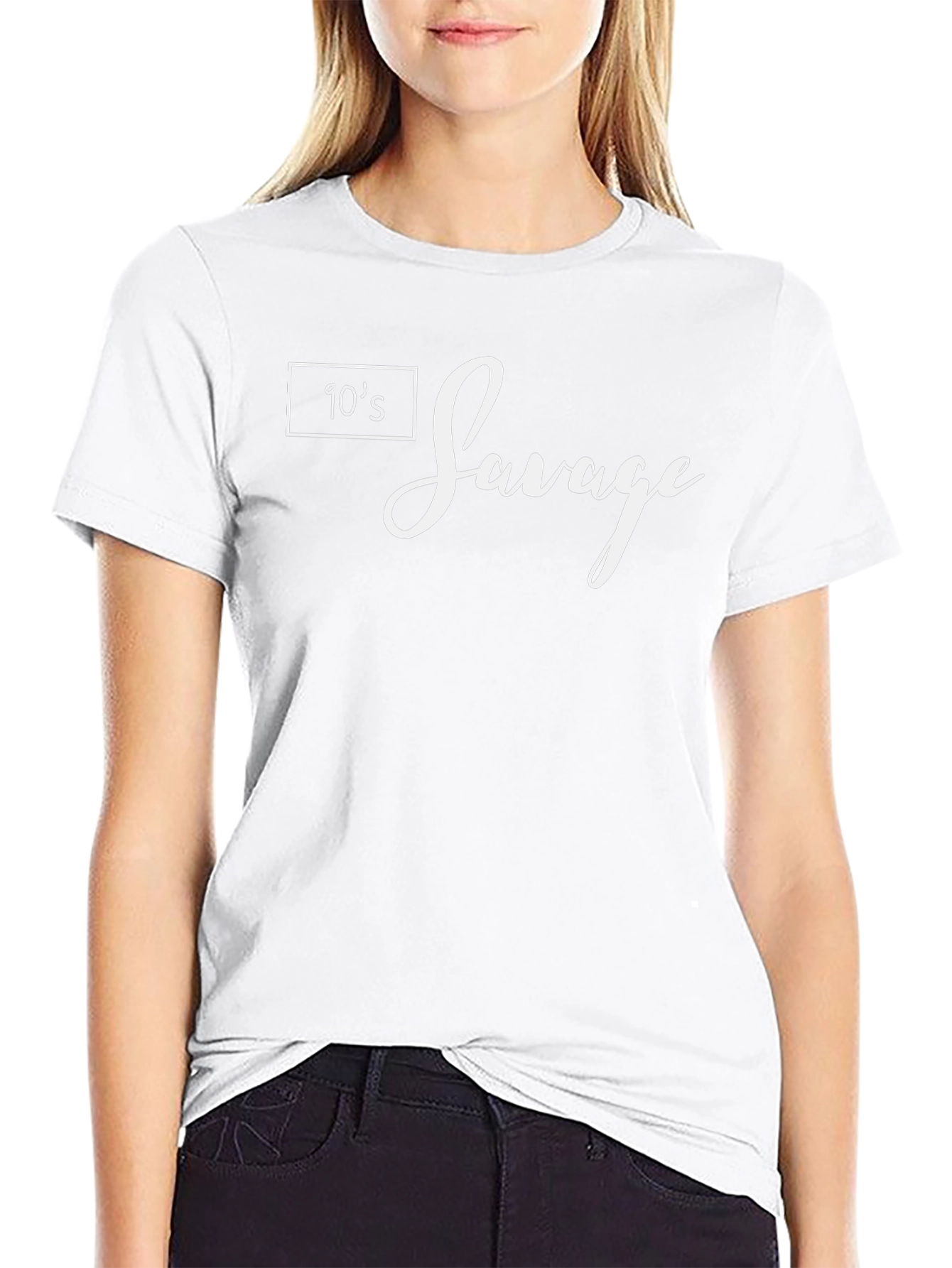 90s Savage Graphic Tee - Black Cotton T-Shirt