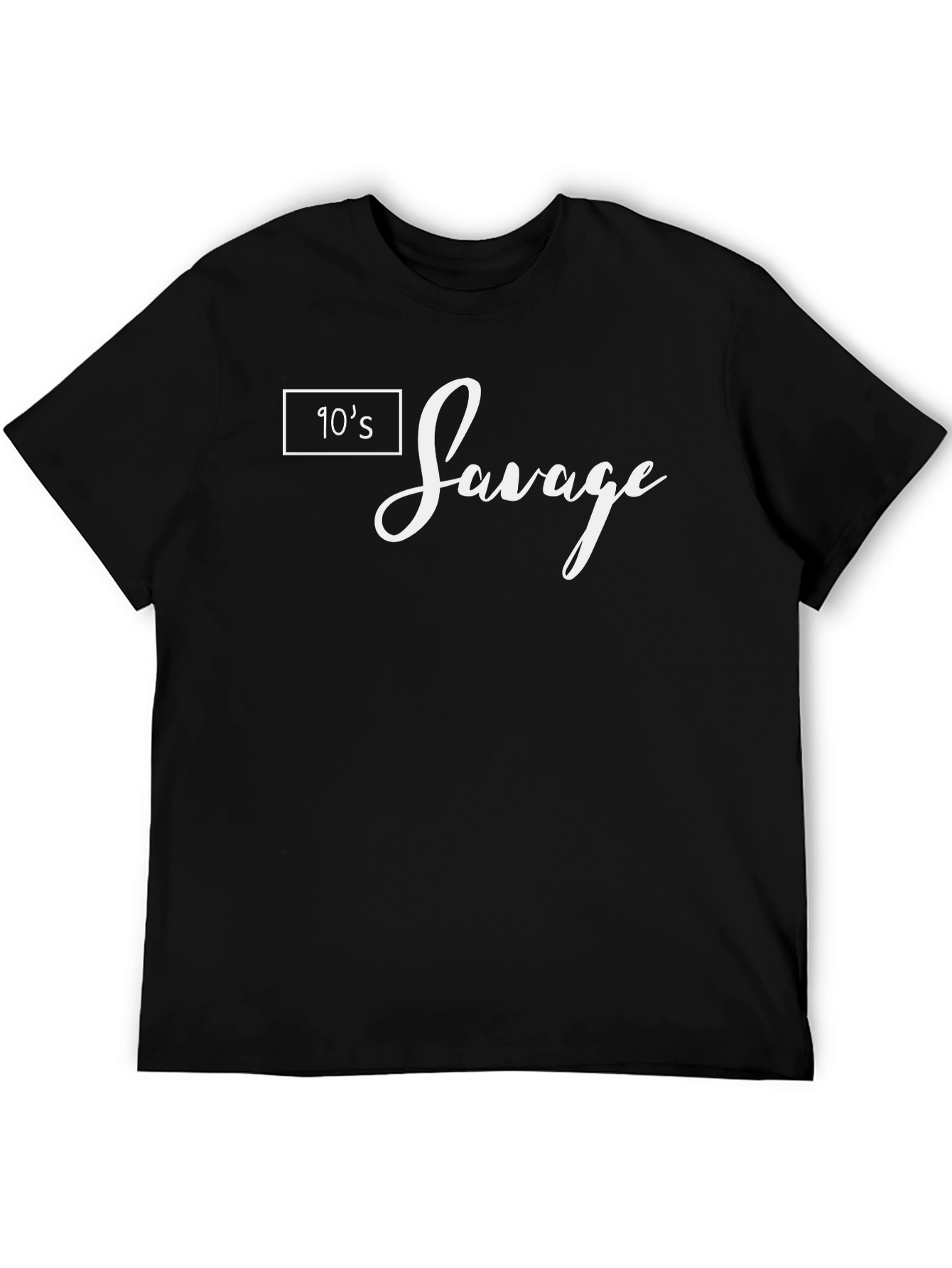 90s Savage Graphic Tee - Black Cotton T-Shirt