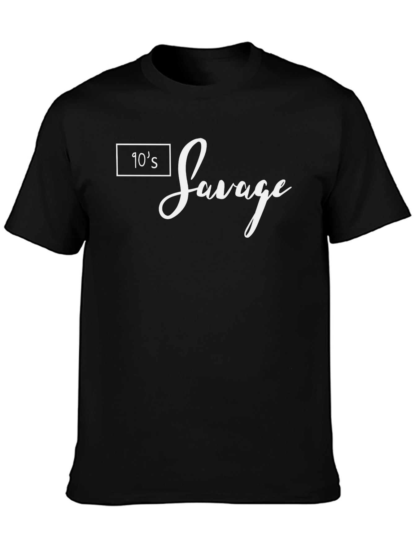 90s Savage Graphic Tee - Black Cotton T-Shirt