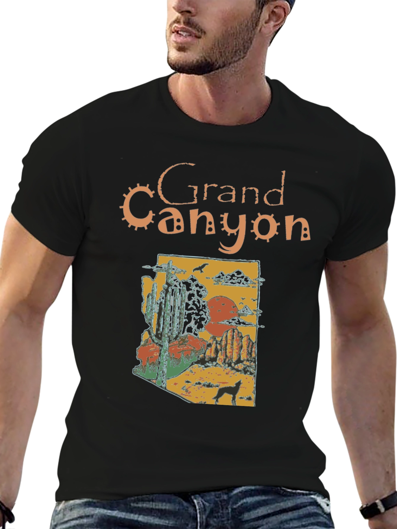 Grand Canyon T-Shirt Arizona Desert Black Tee