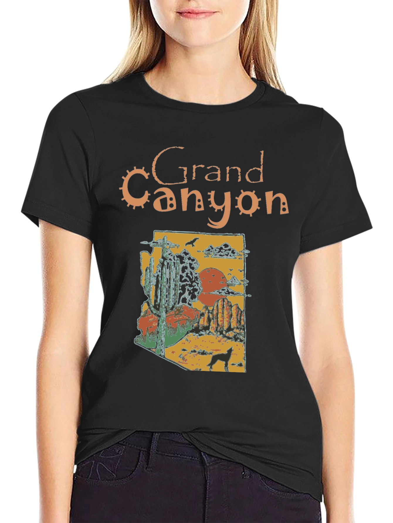 Grand Canyon T-Shirt Arizona Desert Black Tee