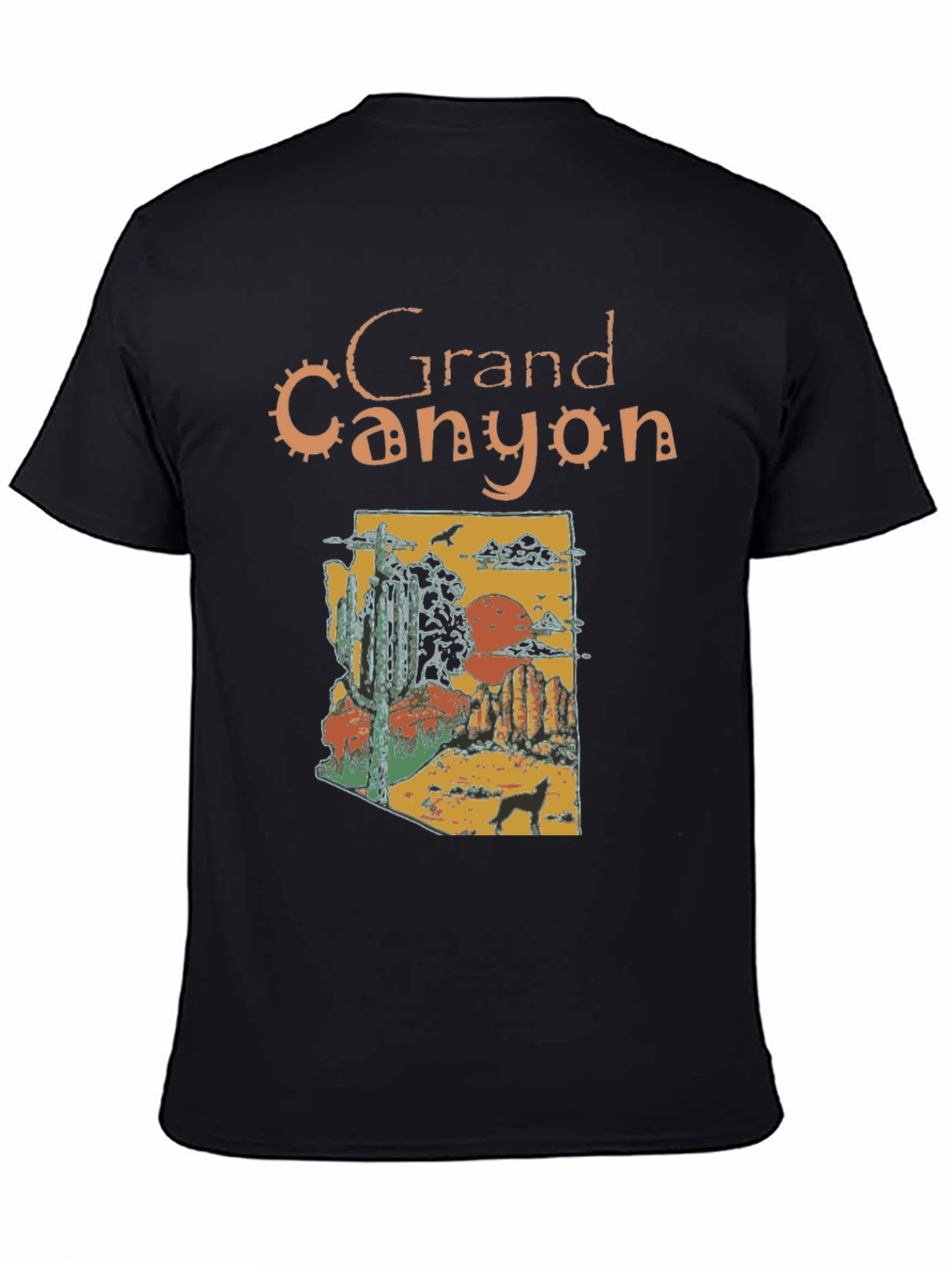 Grand Canyon T-Shirt Arizona Desert Black Tee