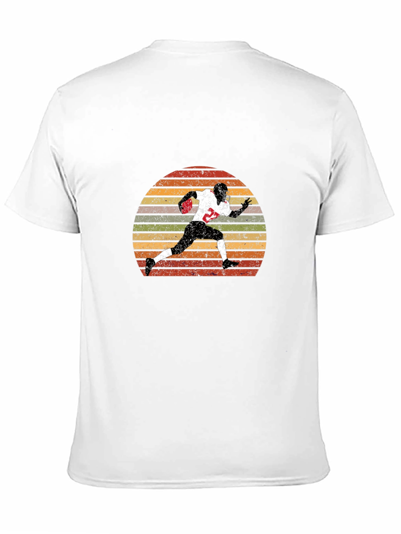Retro Football Player Sunset Graphic T-Shirt