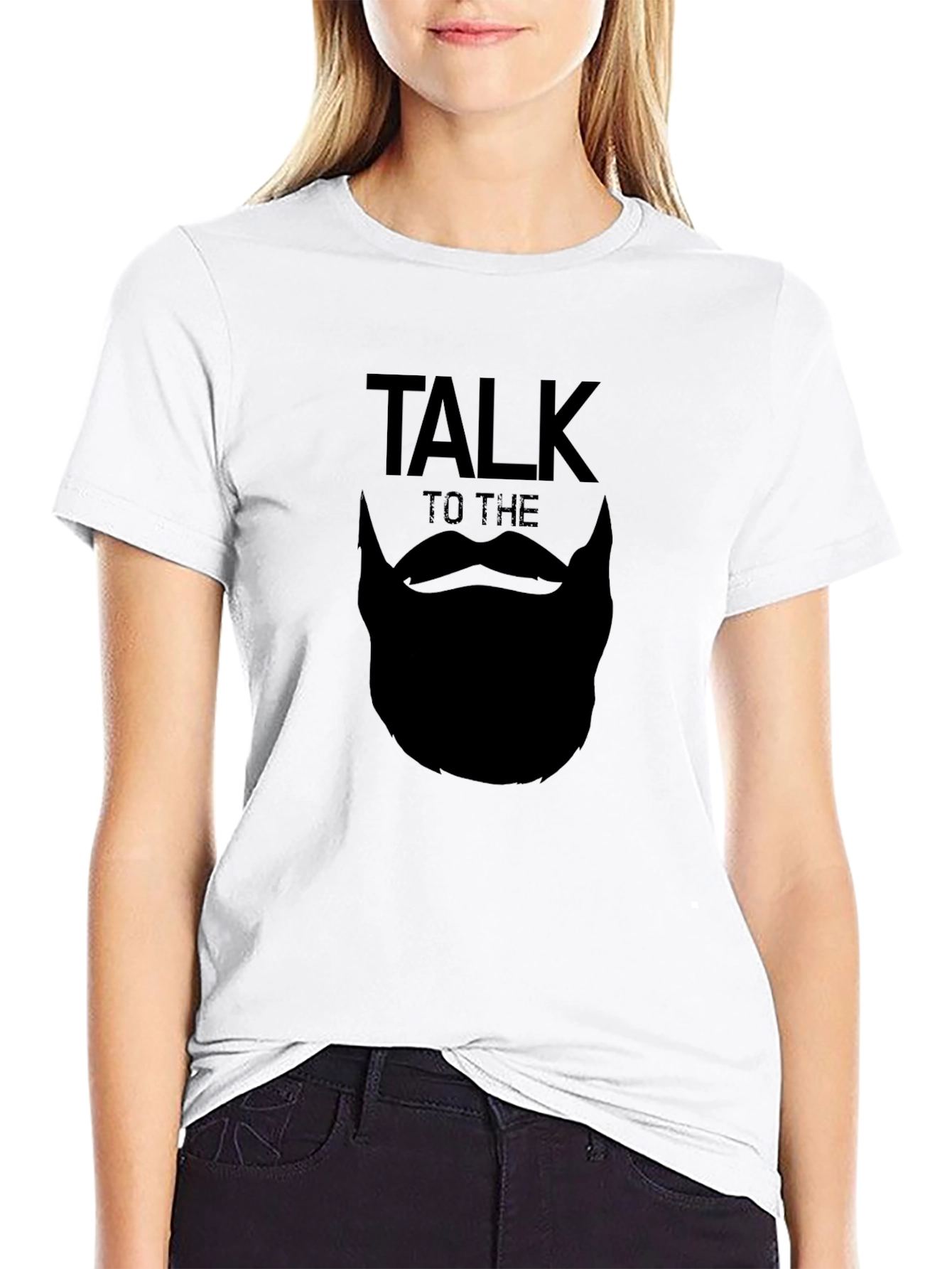 Talk to the Beard T-Shirt - Black Graphic Tee