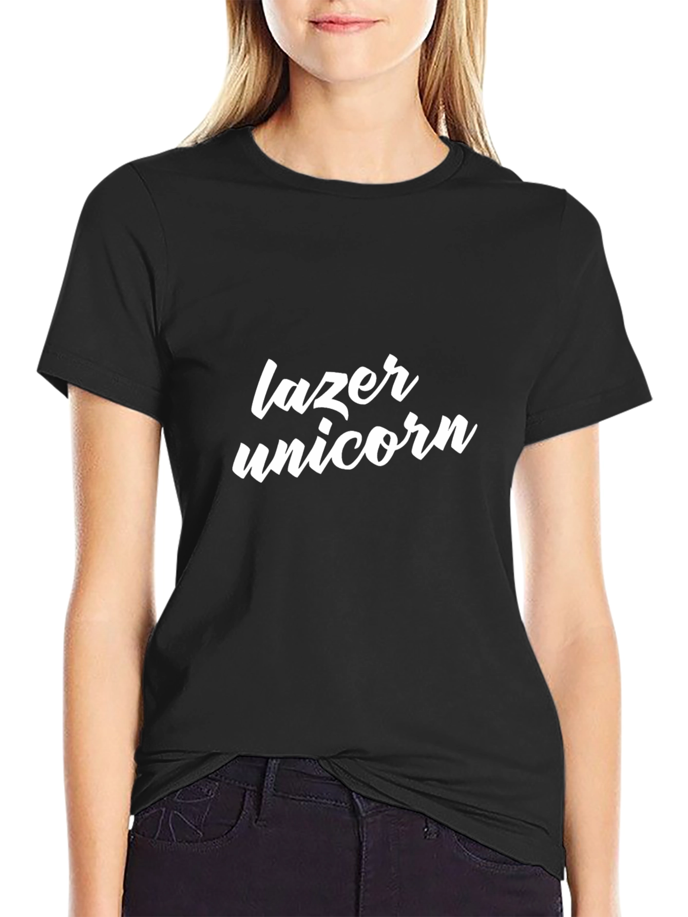 Lazer Unicorn Black T-Shirt