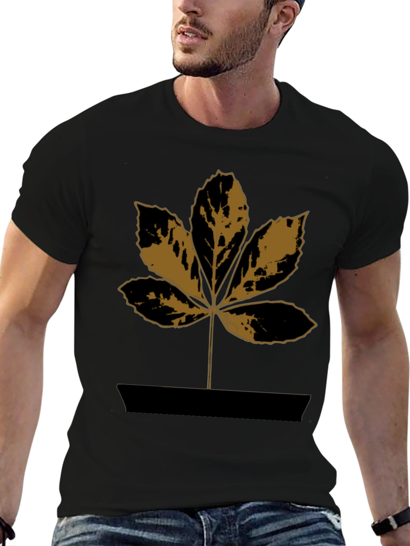 Buckeye Leaf Graphic T-Shirt - Modern Style