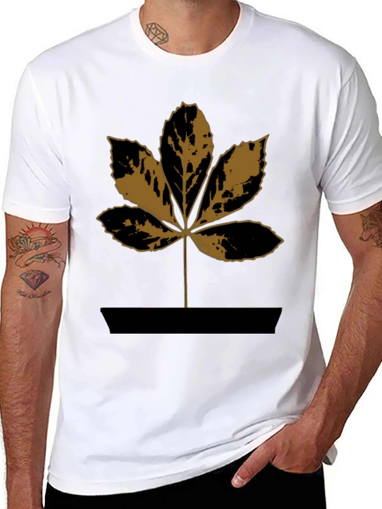 Buckeye Leaf Graphic T-Shirt - Modern Style