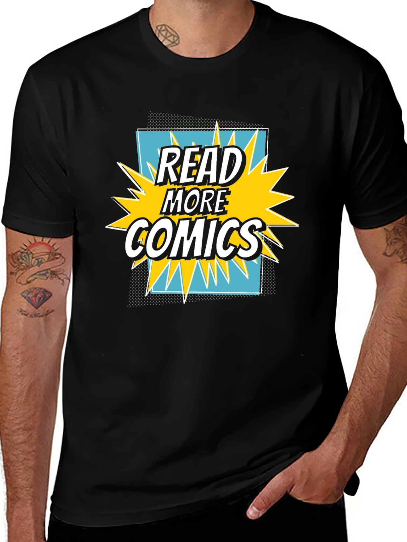 Read More Comics Graphic Tee - Black